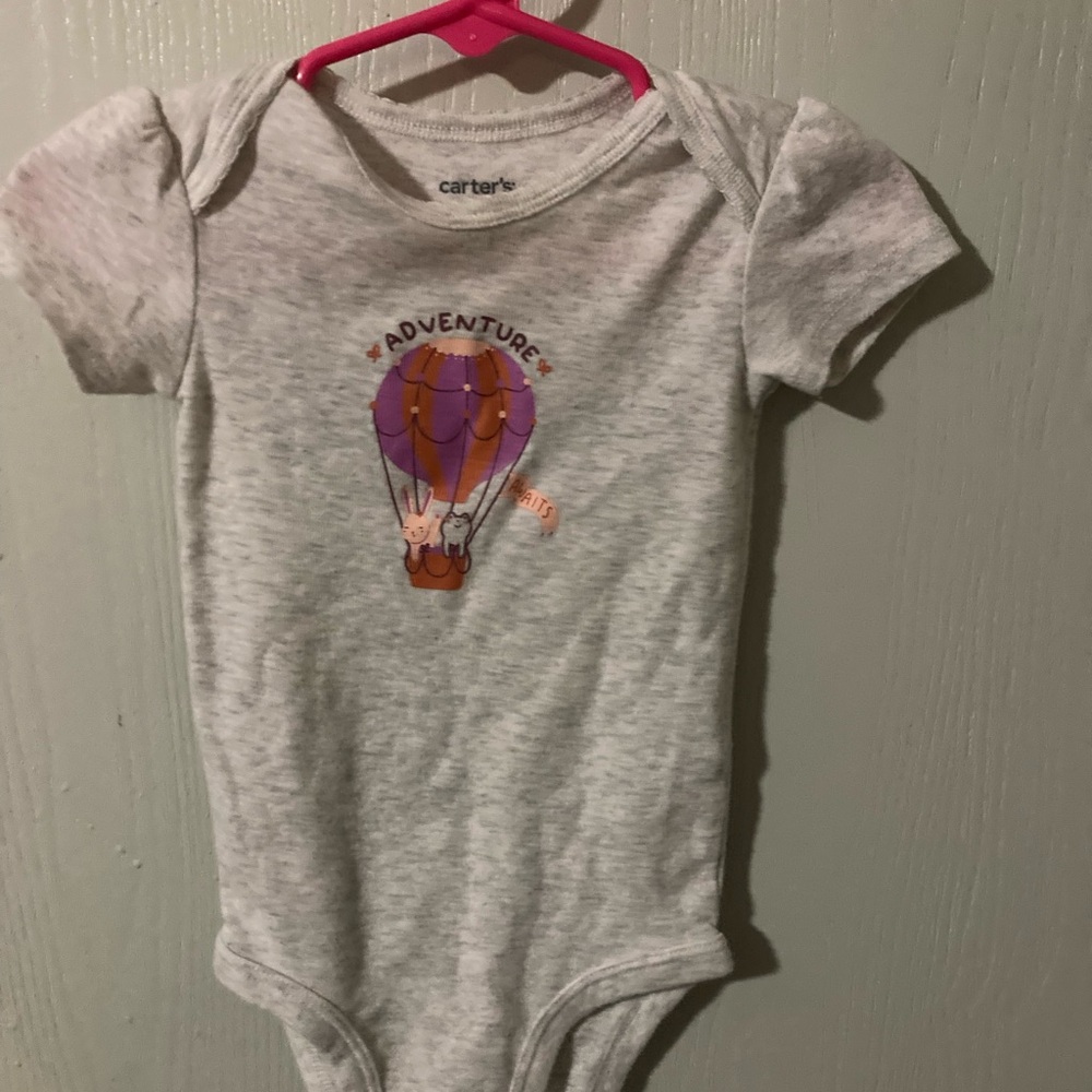 Carter's Gray Adventure Hot Air Balloon Bodysuit